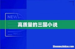 高质量的三国小说