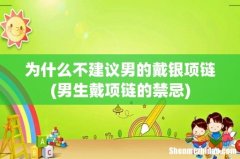 男生戴项链的禁忌 为什么不建议男的戴银项链