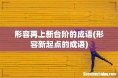 形容新起点的成语 形容再上新台阶的成语