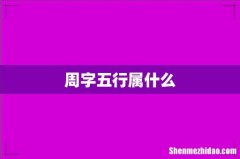 周字五行属什么