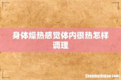 身体燥热感觉体内很热怎样调理