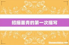 招摇墨青的第一次描写