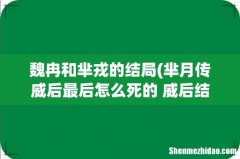 芈月传威后最后怎么死的 威后结局是什么 魏冉和芈戎的结局