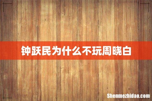 钟跃民为什么不玩周晓白