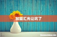 加盟汇光让坑了