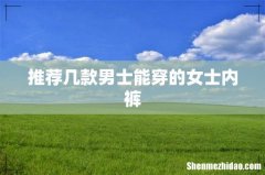 推荐几款男士能穿的女士内裤