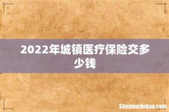 2022年城镇医疗保险交多少钱