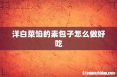 洋白菜馅的素包子怎么做好吃
