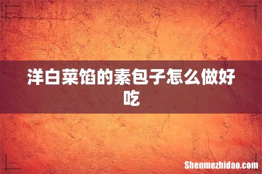洋白菜馅的素包子怎么做好吃