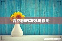 青花椒的功效与作用