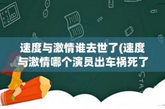 速度与激情哪个演员出车祸死了 速度与激情谁去世了