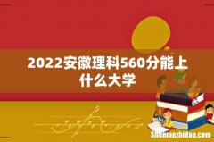 2022安徽理科560分能上什么大学