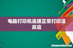 电脑打印机连接正常打印没反应