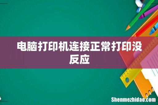 电脑打印机连接正常打印没反应