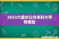 2023六盘水公办本科大学有哪些