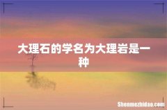 大理石的学名为大理岩是一种