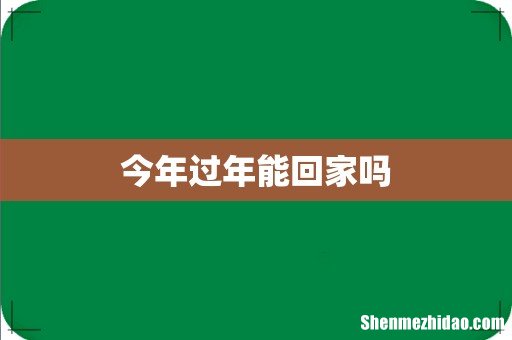 今年过年能回家吗