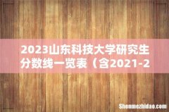 含2021-2022历年复试 2023山东科技大学研究生分数线一览表