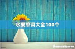 水果单词大全100个