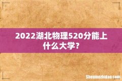 2022湖北物理520分能上什么大学？