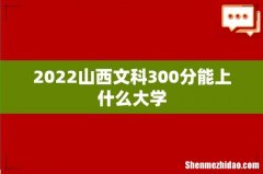 2022山西文科300分能上什么大学