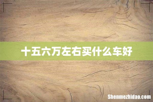 十五六万左右买什么车好