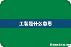 工装是什么意思