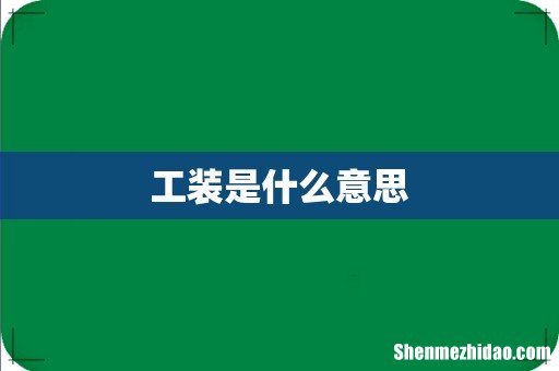 工装是什么意思