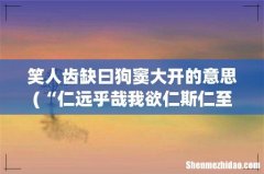 “仁远乎哉我欲仁斯仁至矣” 、“笑人齿缺曰狗窦大开”、“上下潜龙勿用”、 笑人齿缺曰狗