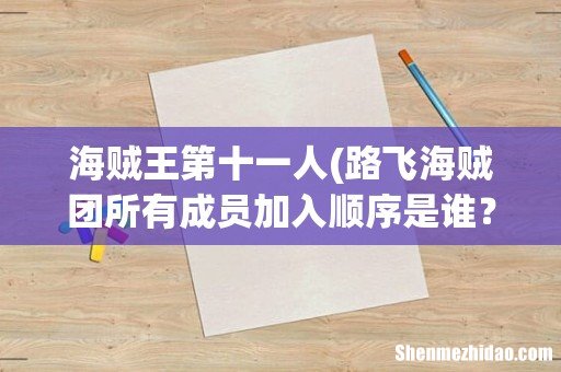 路飞海贼团所有成员加入顺序是谁? 海贼王第十一人