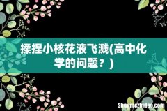 高中化学的问题？ 揉捏小核花液飞溅