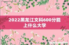 2022黑龙江文科600分能上什么大学
