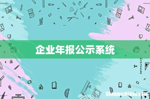 企业年报公示系统