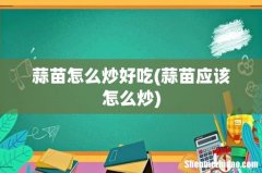 蒜苗应该怎么炒 蒜苗怎么炒好吃