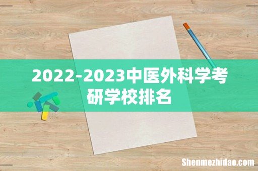 2022-2023中医外科学考研学校排名