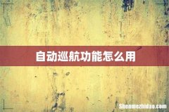 自动巡航功能怎么用