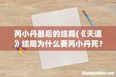 《天道》结局为什么要芮小丹死？ 芮小丹最后的结局