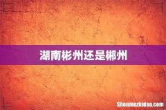 湖南彬州还是郴州