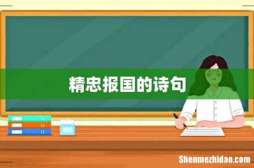 精忠报国的诗句