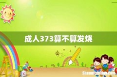 成人373算不算发烧