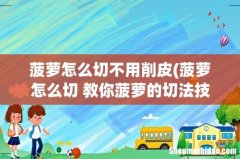 菠萝怎么切 教你菠萝的切法技巧？ 菠萝怎么切不用削皮