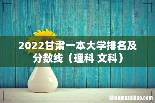 理科+文科 2022甘肃一本大学排名及分数线