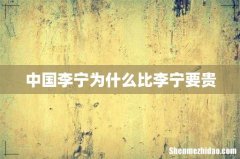 中国李宁为什么比李宁要贵