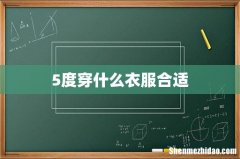 5度穿什么衣服合适