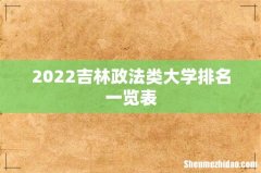 2022吉林政法类大学排名一览表