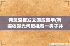 有媒体曝光何炅挽着一男子并牵手过马路，网传该男子是费启鸣，这是真的吗？ 何炅深夜发文