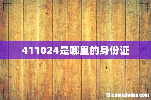 411024是哪里的身份证