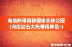 海南岛五大热带雨林是- 海南热带雨林国家森林公园