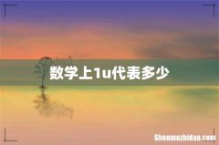 数学上1u代表多少