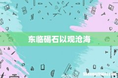 东临碣石以观沧海